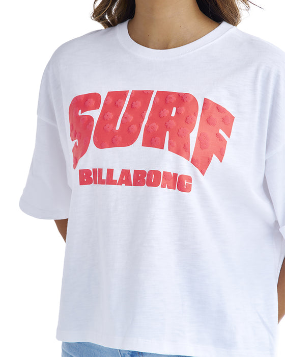 BILLABONG レディース SURF WIDE LOOSE CROPPED TEE Tシャツ 【2025年夏モデル】 WHT / M