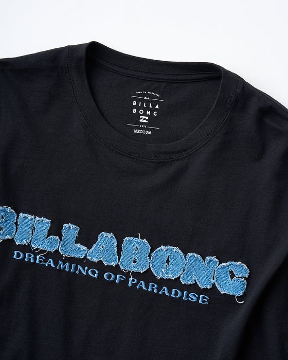 BILLABONG レディース APPLIQUE LOOSE SHORT CROPPED TEE Tシャツ 【2025年夏モデル】 BLK / M
