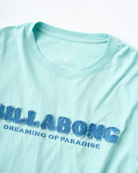 BILLABONG レディース APPLIQUE LOOSE SHORT CROPPED TEE Tシャツ 【2025年夏モデル】 MMS / M