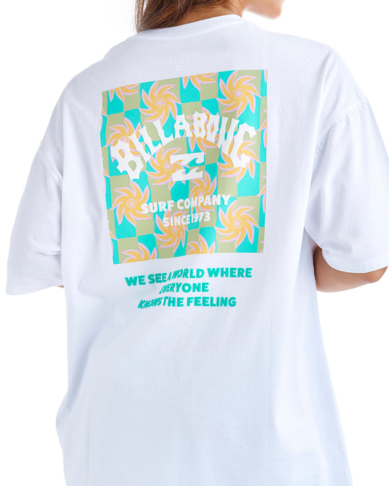 BILLABONG レディース SQUARE LOGO LOOSE TEE Tシャツ 【2025年夏モデル】 SGN / L