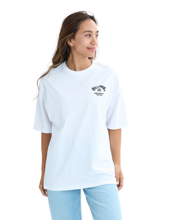 BILLABONG レディース SQUARE LOGO LOOSE TEE Tシャツ 【2025年夏モデル】 WHT / L