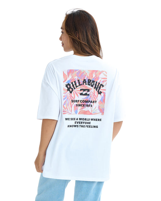 BILLABONG レディース SQUARE LOGO LOOSE TEE Tシャツ 【2025年夏モデル】 WHT / L