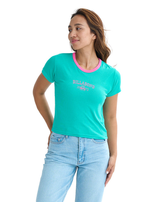BILLABONG レディース BICOLOR BABY FIT TEE Tシャツ 【2025年夏モデル】 SGN / L