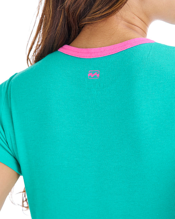 BILLABONG レディース BICOLOR BABY FIT TEE Tシャツ 【2025年夏モデル】 SGN / L