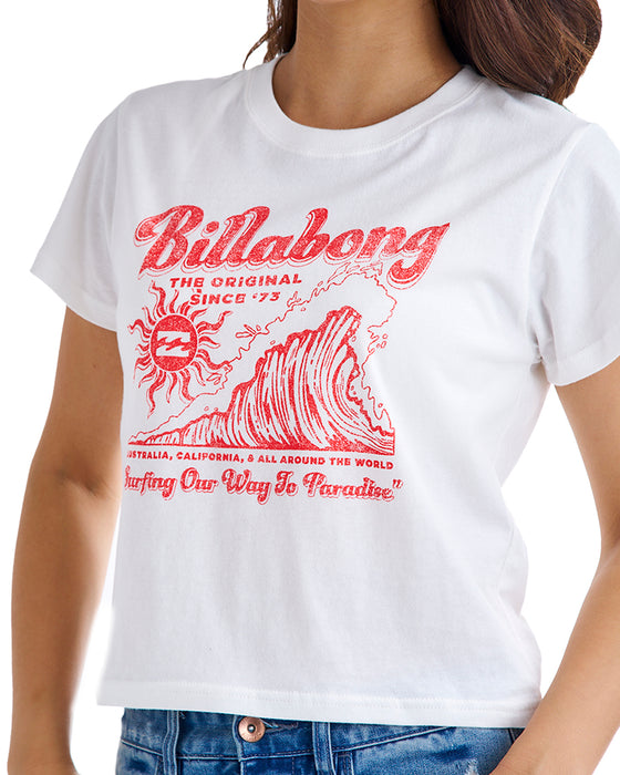 BILLABONG レディース GRAPHIC BABY FIT TEE Tシャツ 【2025年夏モデル】 SCS / L