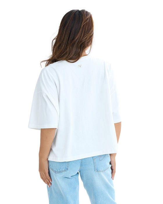 BILLABONG レディース GRAPHIC WIDE LOOSE CROPPED TEE Tシャツ 【2025年夏モデル】 WCP / M