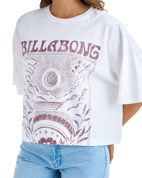 BILLABONG レディース GRAPHIC WIDE LOOSE CROPPED TEE Tシャツ 【2025年夏モデル】 WCP / M
