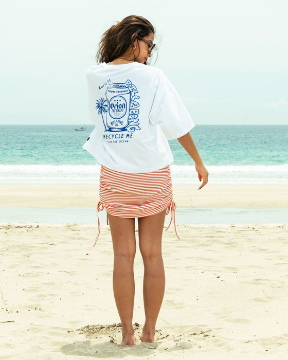 【OUTLET】BILLABONG レディース 【ORION BEER x BILLABONG COLLECTION】 RECYCLE ME Tシャツ【LOOSE CROPPED】 【2025年夏モデル】