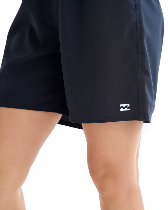 BILLABONG レディース LOGO JQ TAPE SOLID MIDDLE BOARDSHORTS ボードショーツ 【2025年夏モデル】 BLK / L