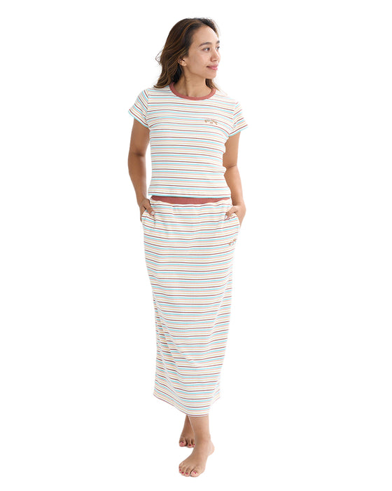 OUTLET FAMILY SALE】BILLABONG レディース ARCH EMB RIB LONG SKIRT