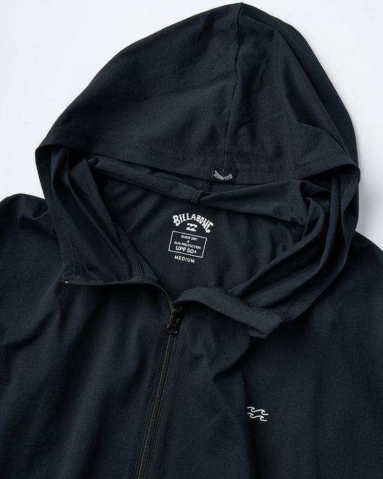 BILLABONG レディース MORFY ZIP UP HOODED  RASHGUARD ジップラッシュガード 【2025年夏モデル】 BLK / L