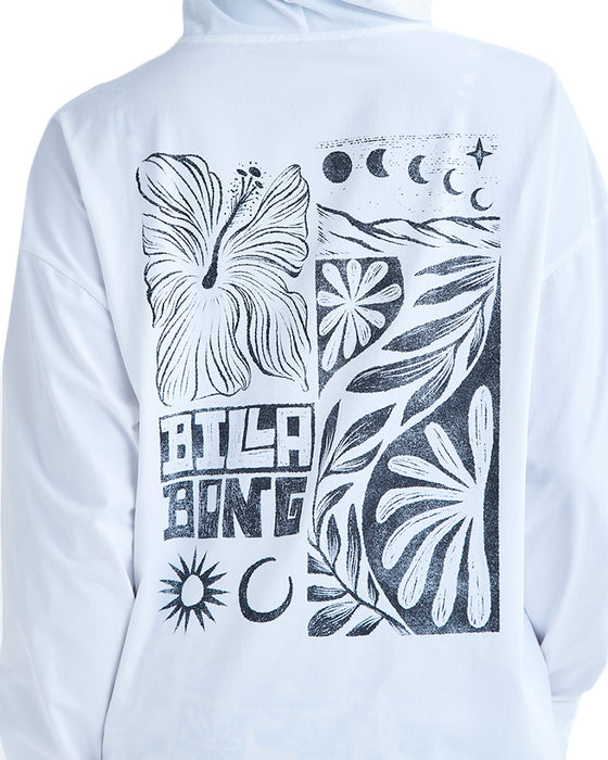 BILLABONG レディース MORFY ZIP UP HOODED  RASHGUARD ジップラッシュガード 【2025年夏モデル】 WHT / L