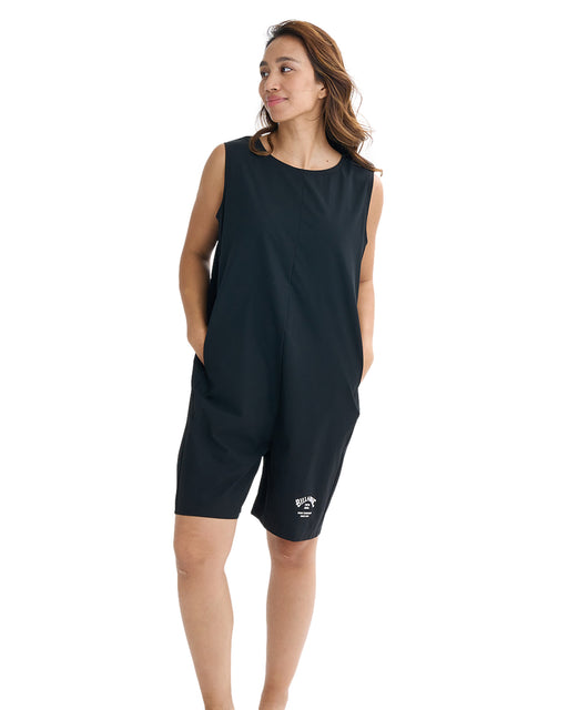 BILLABONG レディース RASH WOVEN SALOPETTE SHORT ラッシュレギンス 【2025年夏モデル】 BLK / L