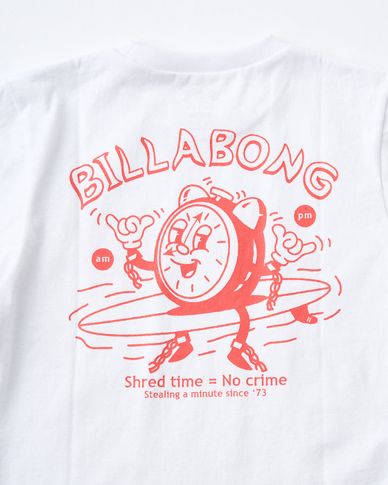 BILLABONG キッズ TIME Tシャツ 【2025年夏モデル】 WHT / 160