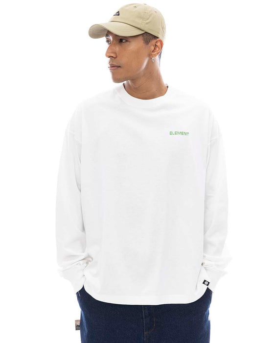 ELEMENT メンズ KSK BACK TO NATURE LS ロンＴ 【2025年春夏モデル】 WHT / XL