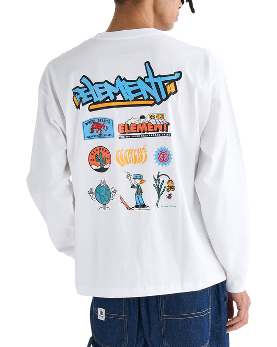 ELEMENT メンズ ACOMPANY LS ロンＴ 【2025年春夏モデル】 WHT / XL