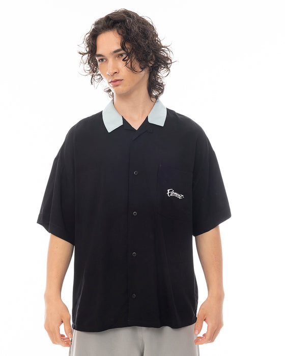 ELEMENT メンズ DICE SHIRTS SS 半袖シャツ 【2025年春夏モデル】 FBK / XL