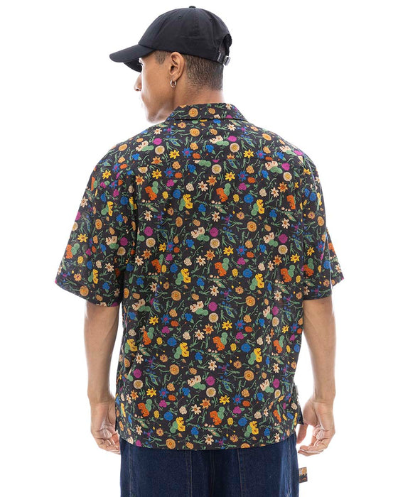 フェトウス FOTUS ハニカム柄 半袖サイクルシャツ サイバー系 ポリエステルハニカムシェブロン柄半袖シャツ (MENS)