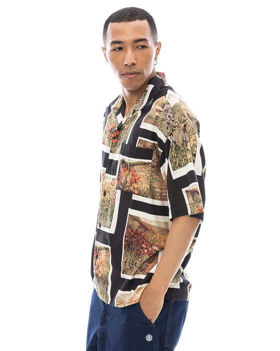 ELEMENT メンズ RESORT SS 半袖シャツ 【2025年春夏モデル】 KVM7 / XL