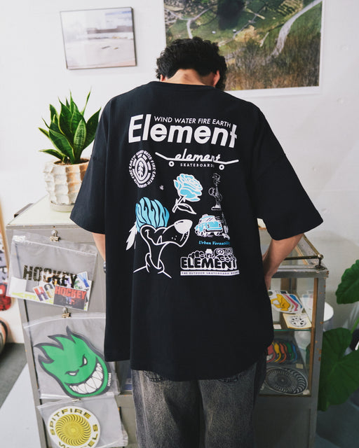 ELEMENT メンズ AGE OF SS Tシャツ 【2025年春夏モデル】 FBK / XL