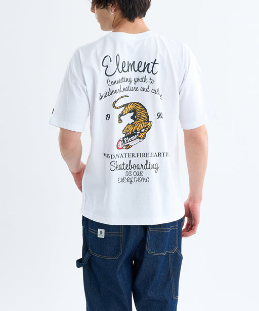 【直営店限定】ELEMENT メンズ TIGER SS Tシャツ 【2025年春夏モデル】 WHT / XL