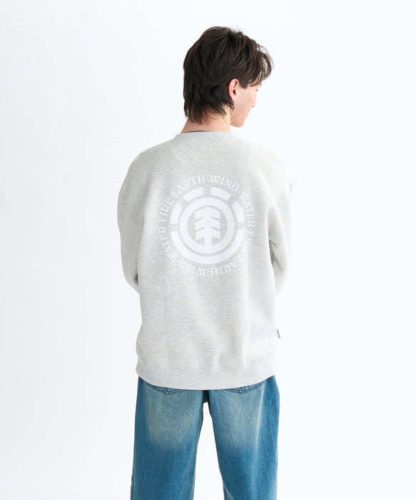 ELEMENT メンズ LOGO CREW トレーナー 【2025年秋冬モデル】 WHH / XL