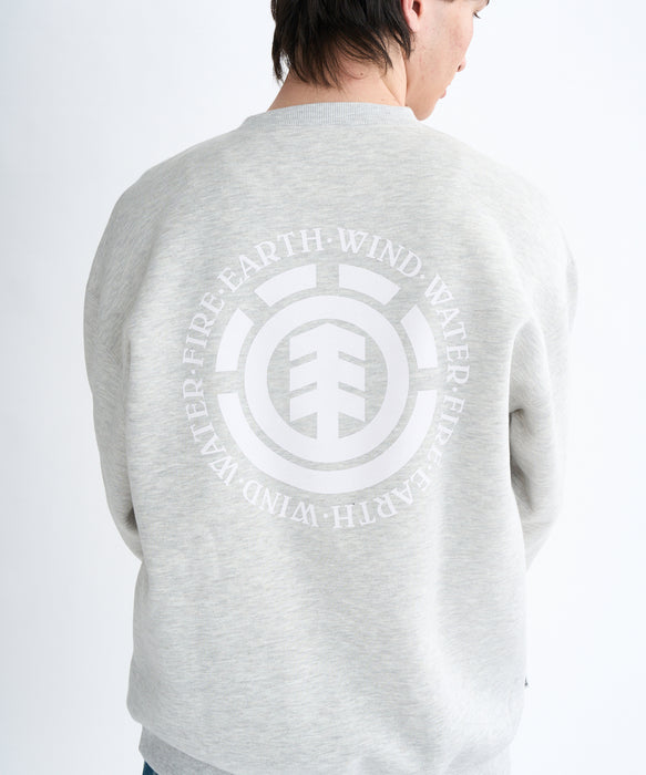 ELEMENT メンズ LOGO CREW トレーナー 【2025年秋冬モデル】 WHH / XL
