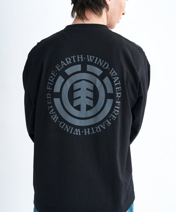 ELEMENT メンズ LOGO LS ロンＴ 【2025年秋冬モデル】 FBK / XL