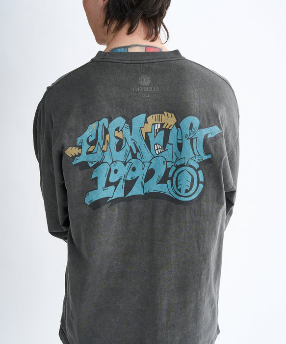 ELEMENT メンズ TAG LS ロンＴ 【2025年秋冬モデル】 SBK / XL