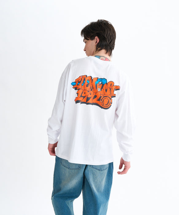 ELEMENT メンズ TAG LS ロンＴ 【2025年秋冬モデル】 WHT / XL