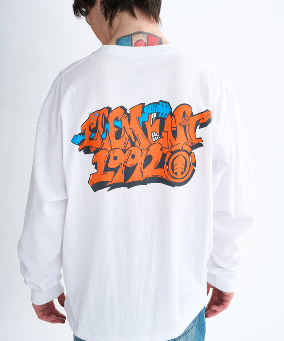 ELEMENT メンズ TAG LS ロンＴ 【2025年秋冬モデル】 WHT / XL
