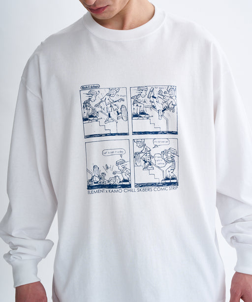 ELEMENT メンズ CAMOCHILL LS ロンＴ 【2025年秋冬モデル】 WHT / XL