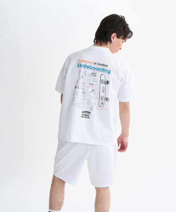 ELEMENT メンズ ESSENTIAL SS Tシャツ 【2025年秋冬モデル】 WHT / XL