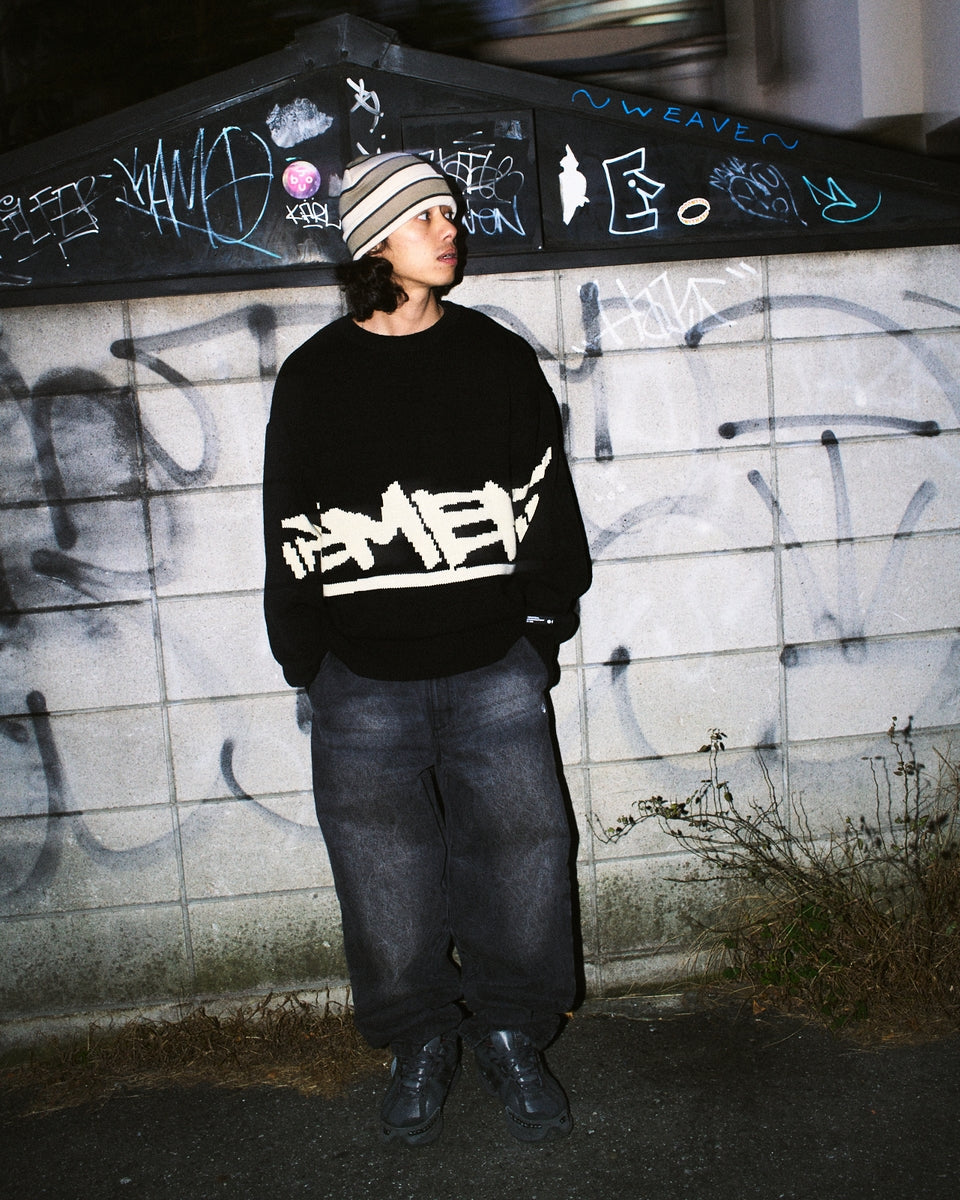 エレメント(ELEMENT)TAG ニット BF022650 FBK(Men’s) SALE】ELEMENT メンズ TAG KNIT セーター 【2025年秋冬モデル】