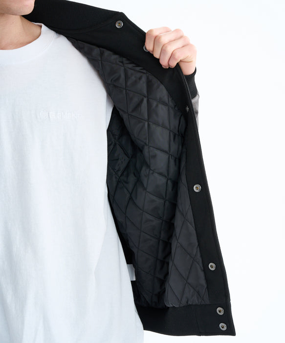ELEMENT メンズ STADIUM JACKET ジャケット 【2025年秋冬モデル】 FBK / XL