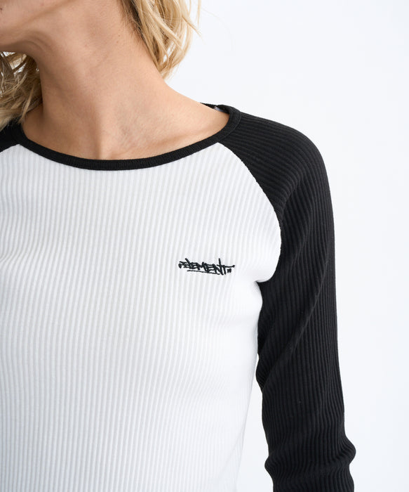 ELEMENT レディース RIB RINGER LS WOMEN ロンＴ 【2025年秋冬モデル】 WHB / M