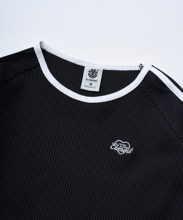 ELEMENT レディース RIB LINE LS WOMEN ロンＴ 【2025年秋冬モデル】 FBK / M