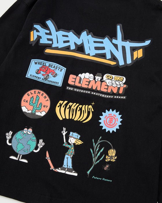 ELEMENT キッズ ACOMPANY LS YOUTH ロンＴ 【2025年春夏モデル】 FBK / XL/155-165