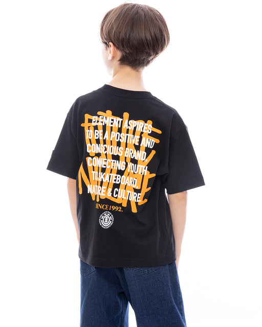 ELEMENT キッズ LAYER TAGGING SS YOUTH Tシャツ 【2025年春夏モデル】 FBK / XL/155-165
