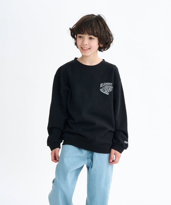 ELEMENT キッズ TIMBER WOLF CREW YOU トレーナー 【2025年秋冬モデル】 FBK / XL/155-165
