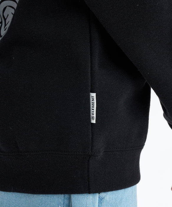 ELEMENT キッズ TIMBER WOLF CREW YOU トレーナー 【2025年秋冬モデル】 FBK / XL/155-165