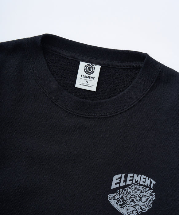 ELEMENT キッズ TIMBER WOLF CREW YOU トレーナー 【2025年秋冬モデル】 FBK / XL/155-165