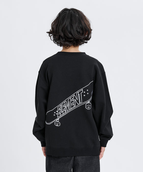 ELEMENT キッズ KICK FLIPPER CREW YOUTH トレーナー 【2025年秋冬モデル】