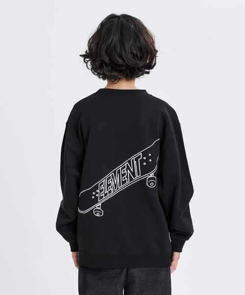 OUTLET】ELEMENT キッズ KICK FLIPPER CREW YOUTH トレーナー 【2025年