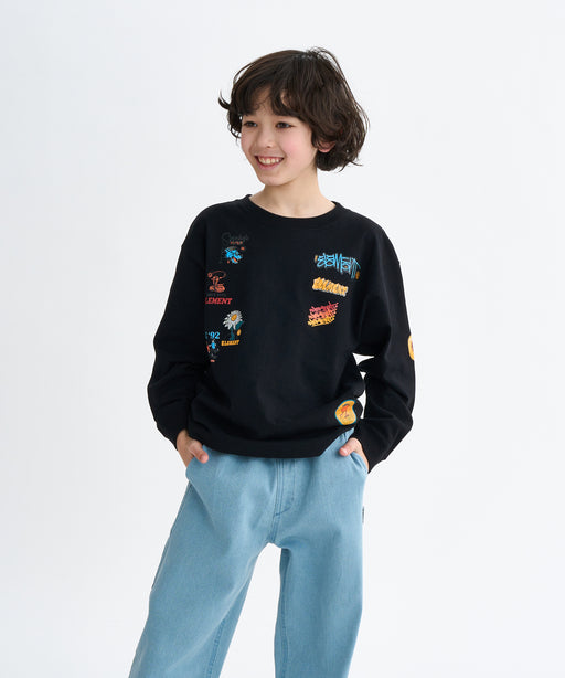 ELEMENT キッズ ACOMPANY LS YOUTH ロンＴ 【2025年秋冬モデル】 FBK / XL/155-165