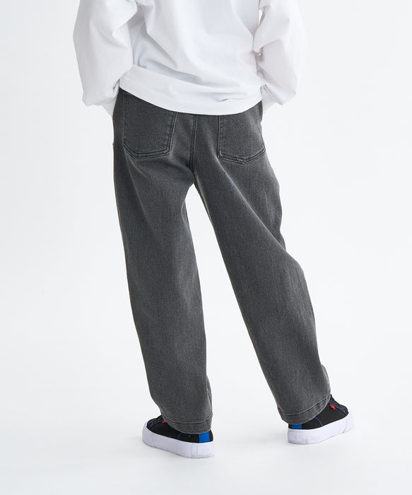 NoREMID ダークグレー デニムパンツ NoREMID ダークデニム ワイドパンツ