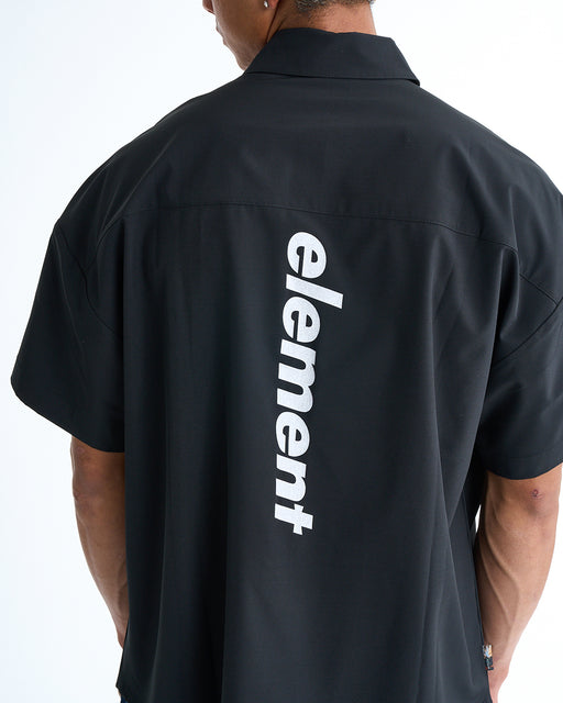 ELEMENT メンズ WATER SHIRTS SS 半袖シャツ 【2025年夏モデル】 FBK / XL