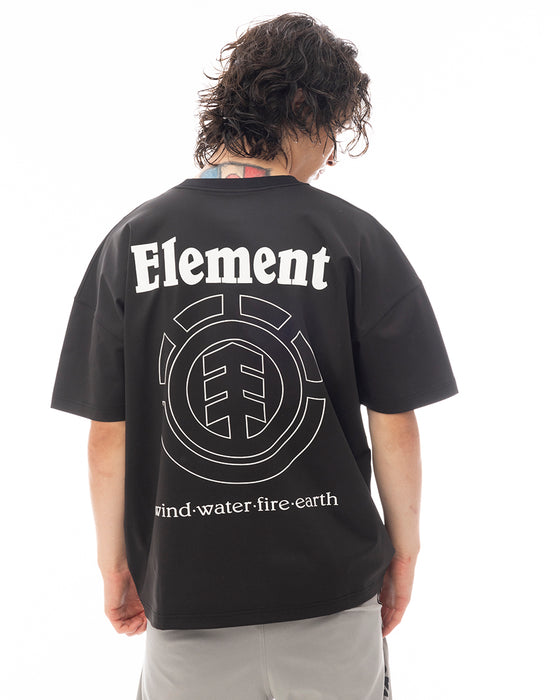 ELEMENT メンズ FLAME SS Tシャツ 【2025年夏モデル】 FBK / XL