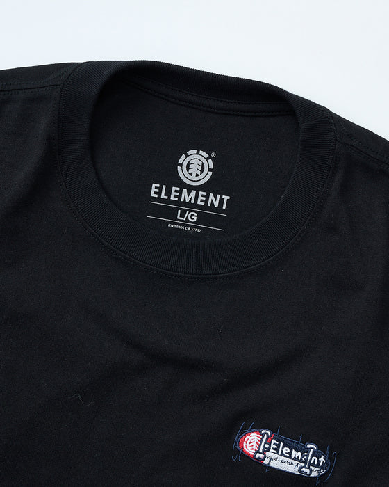 ELEMENT メンズ KAMOCHILL AMERICAN SS Tシャツ 【2025年夏モデル】 FBK / XL