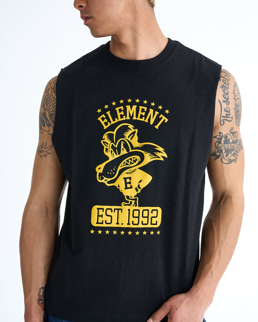 ELEMENT メンズ LION NO SLEEVE タンクトップ 【2025年夏モデル】 FBK / XL